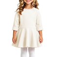 thumbnail image 5 of Auroural Girls Long Sleeve Sweatshirt Dress Casual Round Neck Flared Play Dress for Kids Daily Outfits, 5 of 6
