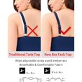 thumbnail image 4 of ANFERRY Plus Size Tank Tops for Women Removable Built in Bra Camisoles Square Neck Adjustable Straps Vest, 4 of 8