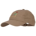 thumbnail image 2 of Wyoming Indian Paintbrush with Map Embroidered Unstructured Washed Cap - Khaki OSFM, 2 of 5