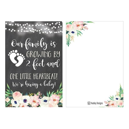 25 Pregnancy Announcement Card Set, We're Expecting Baby Surprise Having Birth Reveal Only Best Friends Get Promoted To Auntie Aunt Uncle Grandpa Grandma Grandparent Sister Brother Family Dad (Best Treatment For Pcos To Get Pregnant)