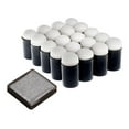 thumbnail image 1 of 1 Pcs Ink Pad Stamp Pad Silver & 50 Pcs Finger Sponge Dauber Painting Ink Pad Stamping Brush Craft Case,1 X Inkpad 50 x Finger Sponge, 1 of 8