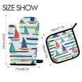 thumbnail image 2 of Yayeee Oven Mitts and Pot Holder Set of 4 Heat Resistant Kitchen Gloves Baking Hot Pad, Colorful Sailboats, 2 of 5