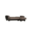 thumbnail image 3 of PrimeNest SkyHaven Upholstered Convertible Chaise Lounge Sofa Bed | Brown Chenille | 3-Seater | 1000lb Capacity | Click-Clack Sleeper | Made in Turkey | 95", 3 of 6