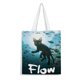 thumbnail image 1 of Flow Movie Bolso de tela con estampado de lienzo para mujer, bolsa de compras reutilizable y estética, con cremallera interior, regalo para mujer, 35 × 40 cm., 1 of 6