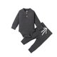 thumbnail image 1 of Ropa de rayas acanaladas para bebés, trajes para niños pequeños, Pelele de algodón suave de manga larga, pantalones, conjunto de 2 piezas, prendas de vestir para niños pequeños, Otoño, nuevo, 1 of 4