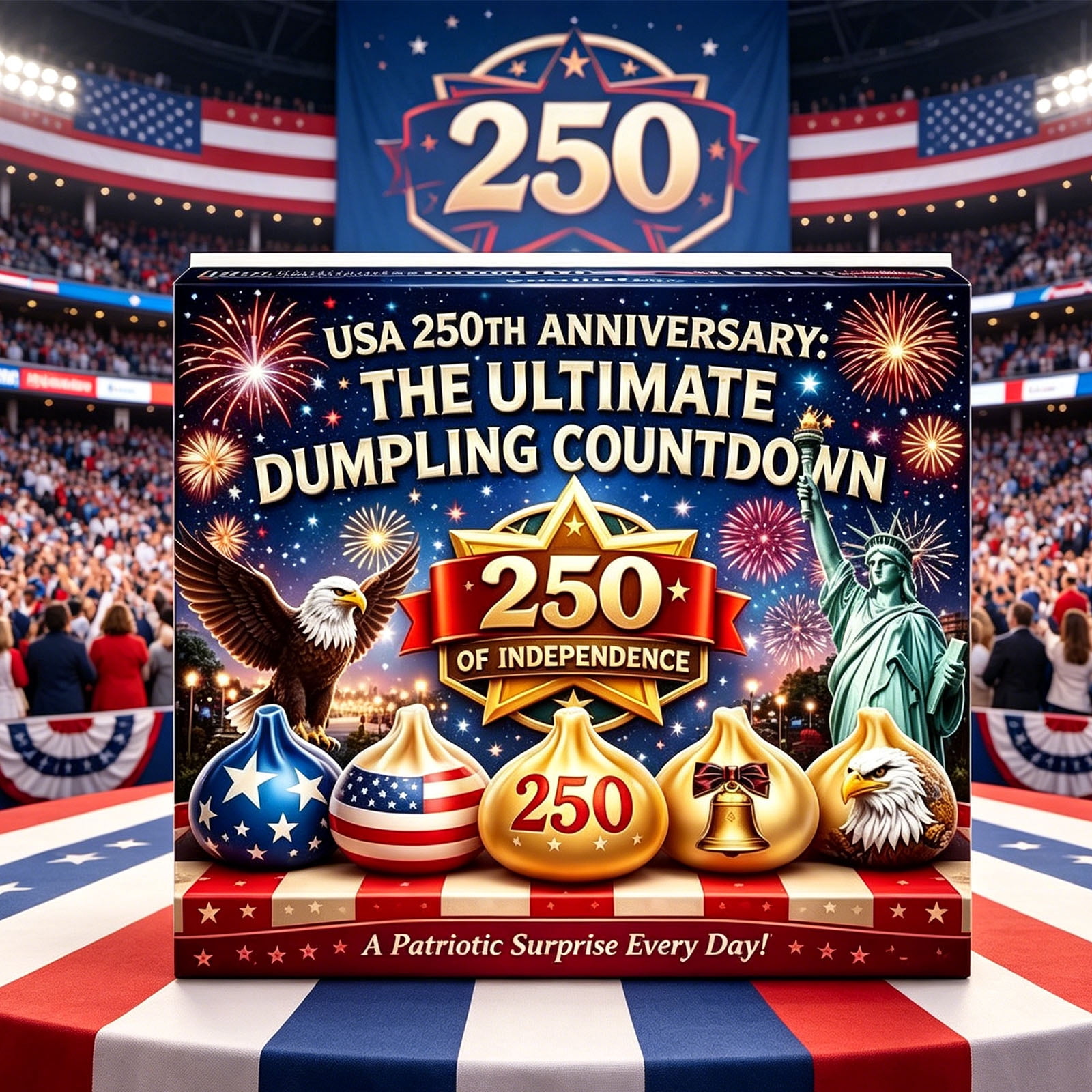Dumpling Squishy Mystery Box 12 Pack Soft Squishy Toys For Stress Relief, Great Independence Day Decoration For All Ages