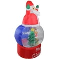 thumbnail image 2 of Northlight 57" Pre-Lit Red and Blue Inflatable Santa Claus Snow Globe Outdoor Christmas Yard Decor, 2 of 2
