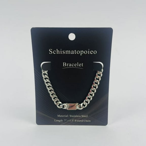 Schismatopoieo Stainless Steel Men's Bracelet 7mm Solid Bracelet for Men  ﻿