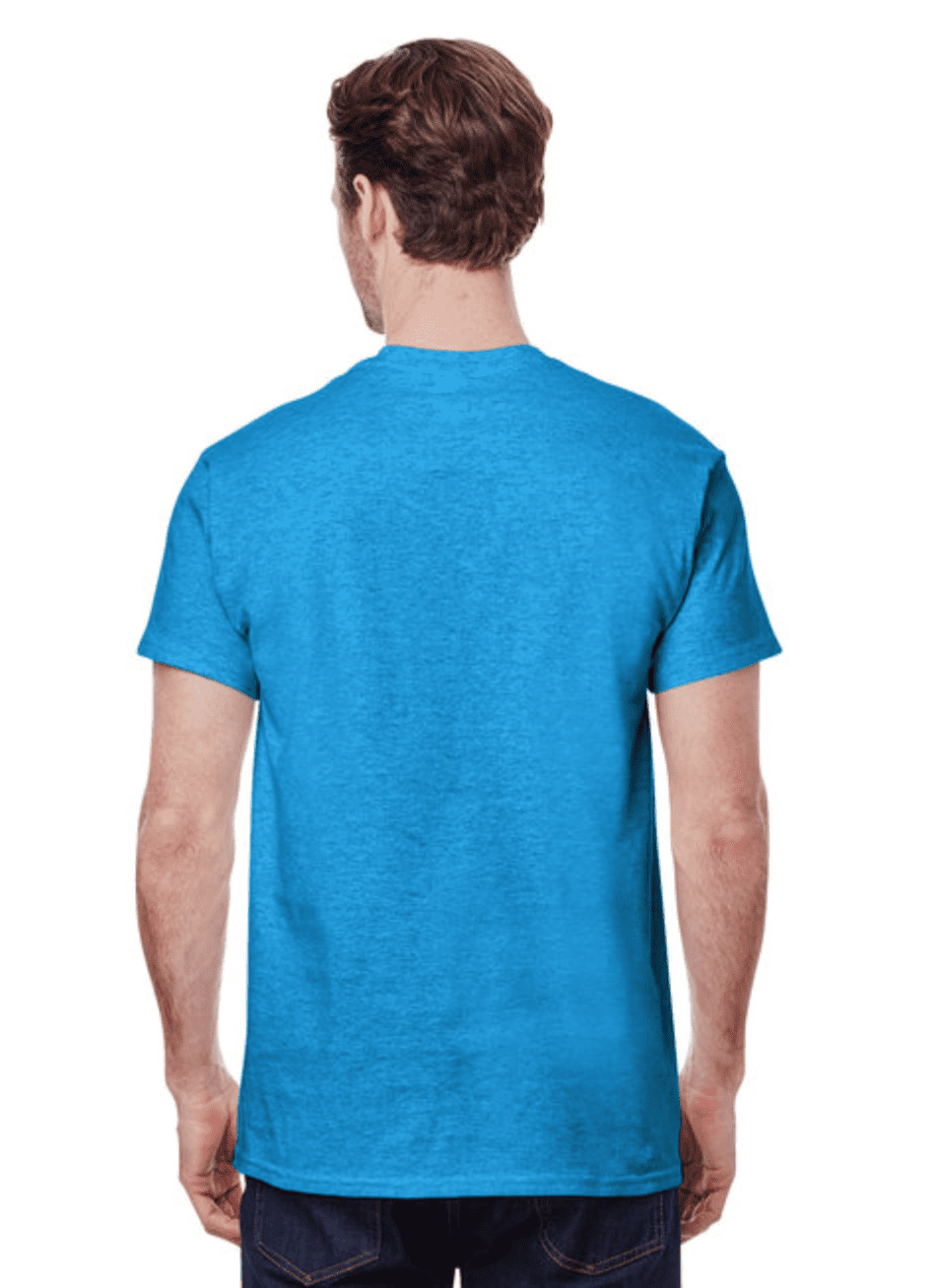 Men's T-shirt zxz Graphic Tees Short Sleeve Heather Blue - Walmart.com