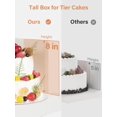 thumbnail image 3 of Juego de 10 cajas para tartas Kootek con tablas para tartas de 25 x 25 x 20 cm, color blanco, 3 of 7