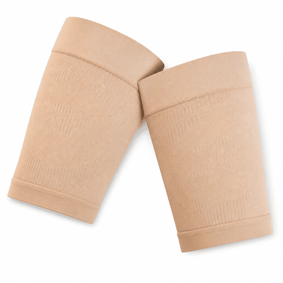 FLORNIX Thigh Compression Sleeves (Pair) for Women & Men, Beige S