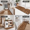 thumbnail image 5 of Brown and Black Leopard Print Kitchen Rugs Sets Of 3,Kitchen Runner Rugs Non Skid Washable,Decorative Kitchen Floor Mats for Kitchen,Sink,Laundry,17"x30"+ 17"x47" + 17"x59", 5 of 6