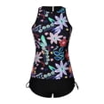 thumbnail image 4 of VBARHMQRT Maillots de Bain Grande Taille pour Femmes Maillots de Bain pour Femmes Tankini Imprimé Maillot de Bain Deux Pièces avec Shorts Robe de Bain Athlétique, 4 of 6