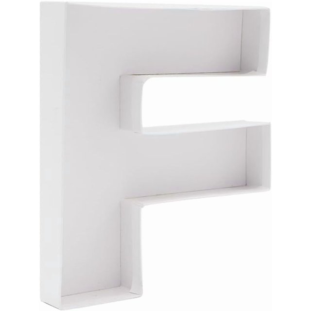 8" Fillable Cardboard Letter Shaped Box Paper Mache Birthday Party Sweets Candy Tray (F)