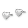 thumbnail image 6 of Auriga Fine Jewelry 925 Sterling Silver Rhodium-plated Heart 's Stud Earrings (L - 6mm, W - 6mm) for Women, 6 of 6