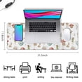 thumbnail image 5 of Long Mouse Pads for Desk,White Forest Fairy Pattern Desk Mats on Top Of Desks, Desk Mouse Pad Extra Large with 3mm Non-Slip Base and Stitched Edge for Gaming,Office,Work,Home 31.5"x11.8", 5 of 6