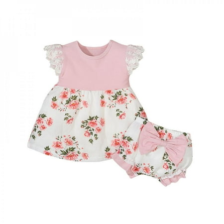 

Promotion!Summer Baby Girls Clothes Set Infant Cotton Print Cute Suit T Shirt Tops+Shorts 2PCS Outfits 3-18 M Baby Princess Sweet Clothing