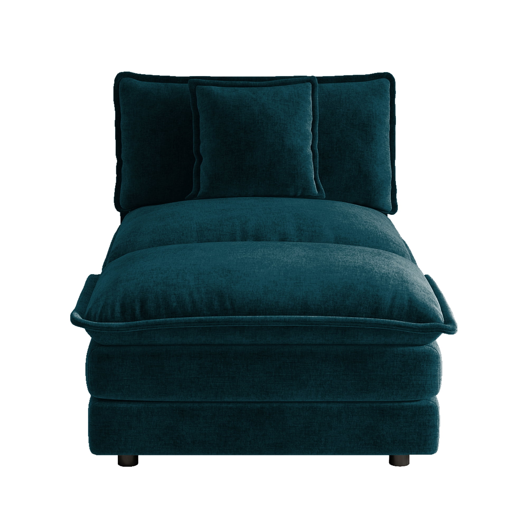 Sectional Sofas Blue Armless 1-Seat & Ottoman