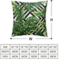 thumbnail image 5 of Tropical Green Leaves Throw Pillow Covers 18x18 Set of 2 Summer Palm Tree Pillow Cases Geometric Black and White Square Decorative Pillow Covers Modern Home Decor for Sofa Bed, 5 of 7