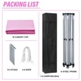 thumbnail image 5 of Zenova  10' x 10' Outdoor Pop Up Canopy Tent Patio Gazebo Party Wedding Tent Pink, 5 of 5