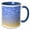 Blue/White, variant on 3drose, Pretty Orange and Blue Morning Sunrise with Scattered Clouds, 15oz Two-tone Black Mug