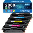 thumbnail image 1 of Cartuchos de tóner MyCartridge 206X de alto rendimiento, paquete de 4 unidades para HP, 1 of 7
