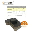 thumbnail image 2 of CH-BOX 50 Pack 5x5x2'' Small Corrugated Box Mailers Black Cardboard for Shipping Mailing Packaging (CM552B), 2 of 7