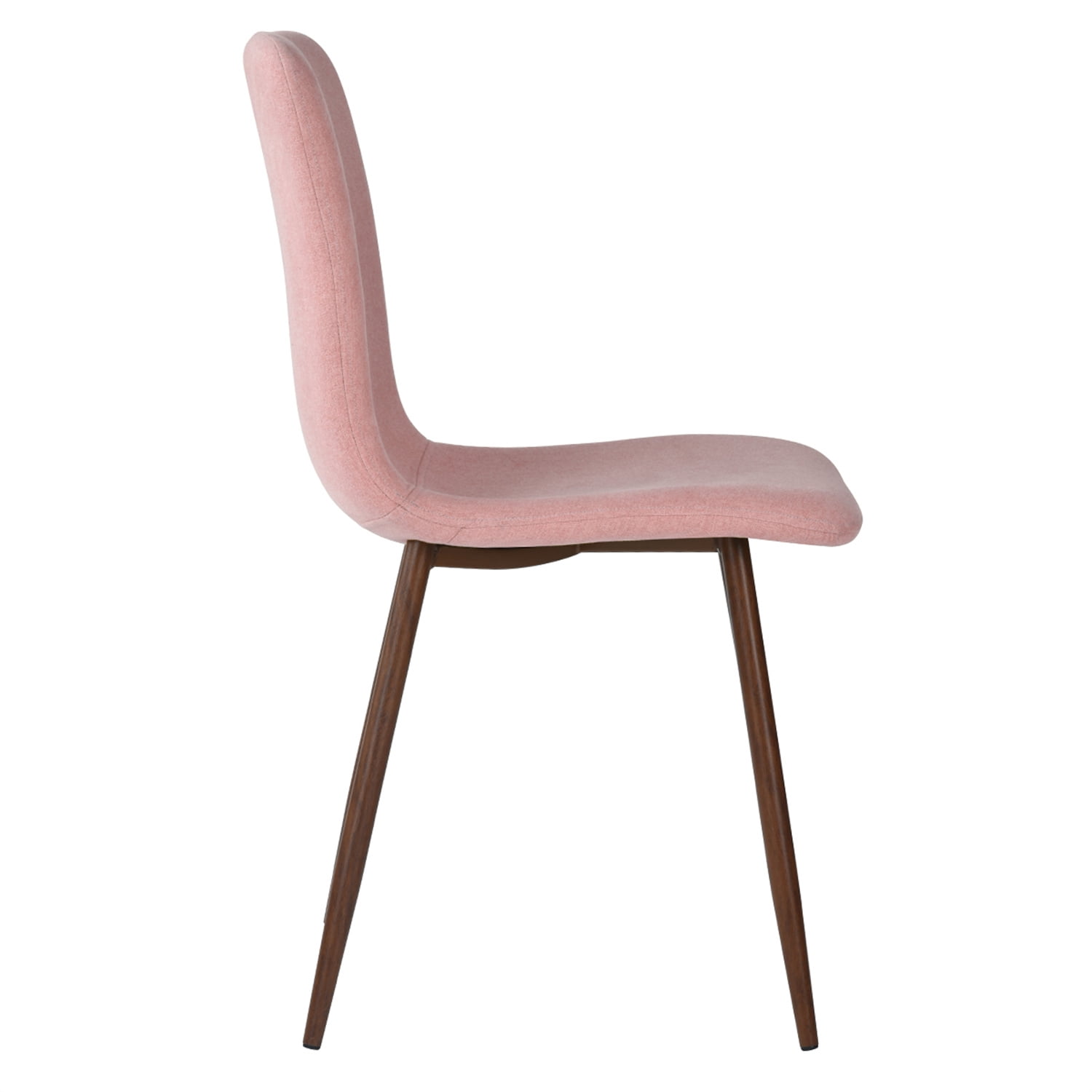 Kepooman Frech Style Dining Chair Upholstered Seat with Solid Wood Leg for Kitchen Dining Living Room and Office, Pink Kepooman Frech Style Dining Chair Upholstered Seat with Solid Wood Leg for Kitchen Dining Living Room and Office, Pink