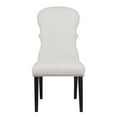 thumbnail image 1 of Home Fare Upholstered Buttoned Back Dining Chair in Woven White, 1 of 2