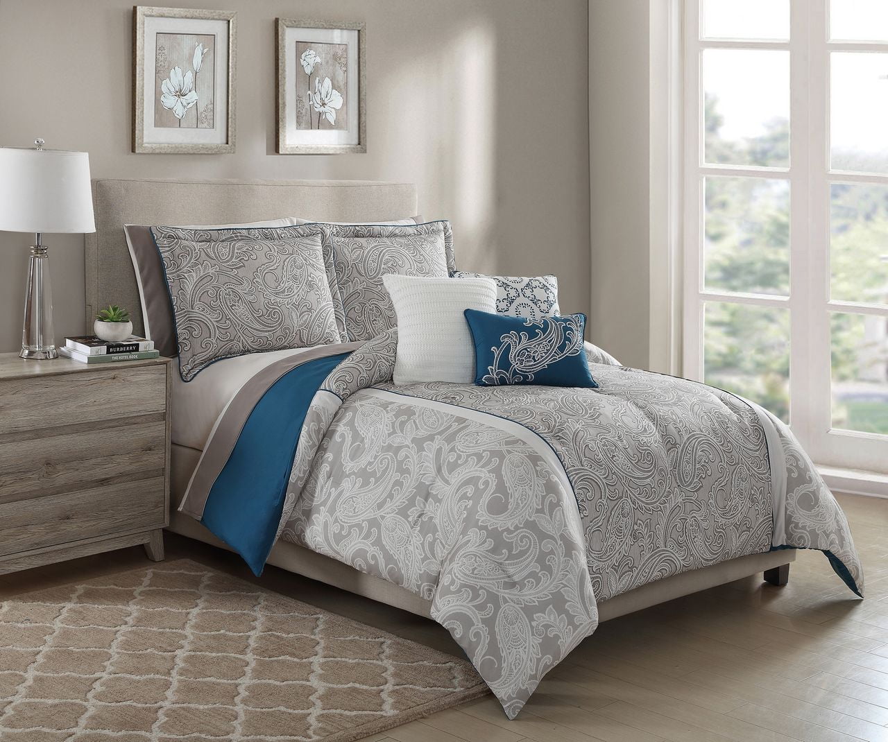 10 Piece Annalise Taupe Orange Ivory Comforter Set W Sheets 10 Piece Annalise Taupe Orange Ivory Comforter Set W Sheets Com
