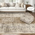 thumbnail image 6 of Haperlare Rugs for Living Room Washable Vintage Distressed Non Shedding Area Rugs for Bedroom Floral Non Slip Indoor Floor Carpet,9'x12' Beige Rugs, 6 of 7