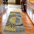 thumbnail image 3 of Ambesonne Sun and Moon Decorative Rug Carpet, Celestial Lunar Solar, 2' 5" x 7' 5", Mustard Purpleblue, 3 of 3