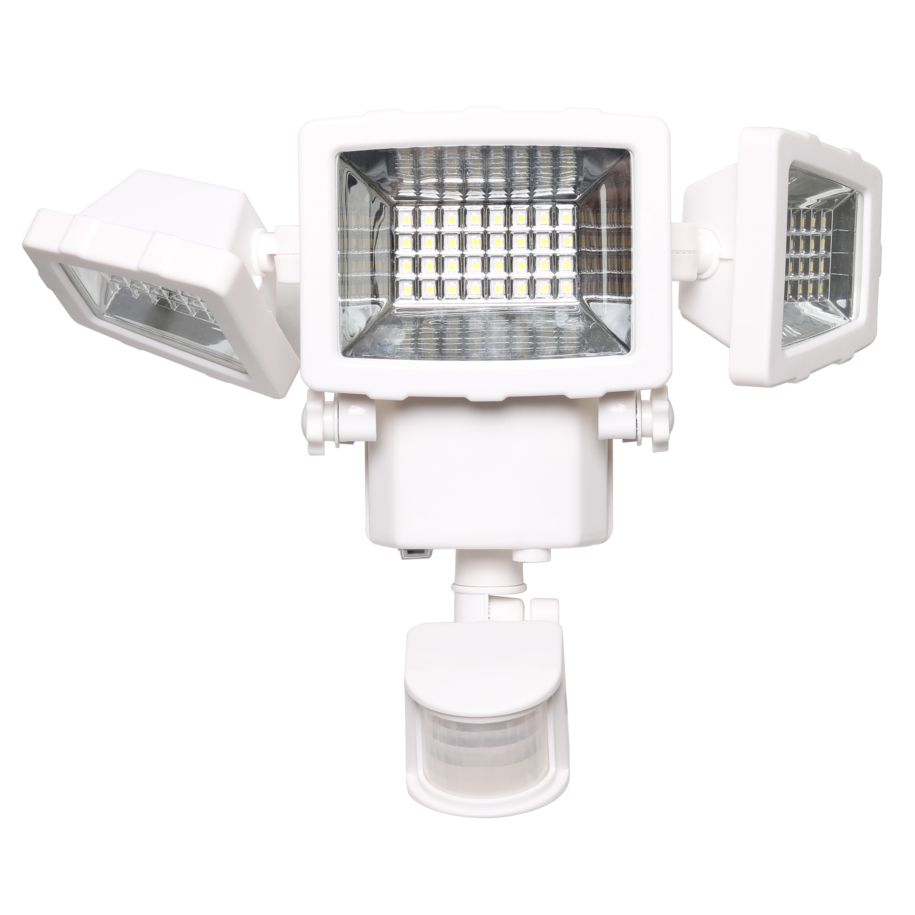 Westinghouse 2000 Lumen LED Triple Head Solar Security Light (White Finish), 55-Watt Equivalent