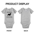 thumbnail image 3 of Warning: Protected by A American Cocker Spaniel Dog Funny Baby Rompers Bodysuit (Gray,12-18 Months), 3 of 5