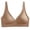 🔥 Coffee, variant on No Underwire Comfortable Womens Bras No Underwire Full Support Loose-Fit Chest-Cushion Wireless Bra Solid Color Soft Support Breathable Stretch Fabric Removable Pads Comfortable Everyday