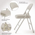 thumbnail image 4 of Yeshouse paquete de 2 sillas plegables de metal resistentes, con asiento y respaldo acolchados, fáciles de guardar y usar, ideales para interiores, exteriores, hogar, oficina o fiestas, 4 of 7
