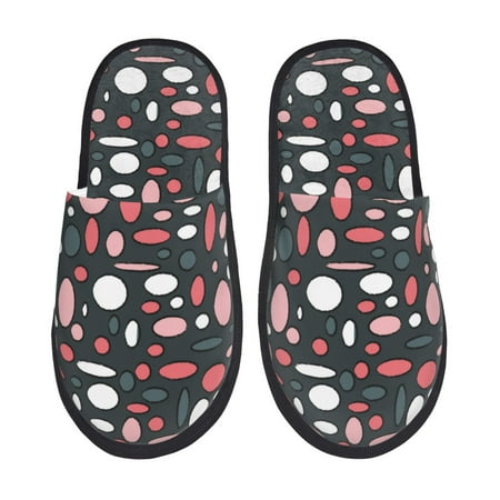 

Slippers for Women Abstract Geometric grey Womens Slippers Fuzzy Winter House Shoes Soft Anti-Skid Slippers Indoor and Outdoor