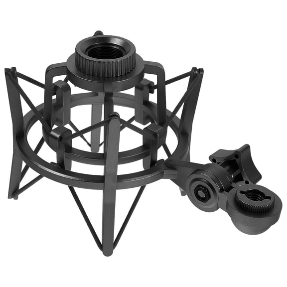 Soimiss Wireless Mic Holder Stand with Vibration Isolation for Mic Stand Black 1Pack