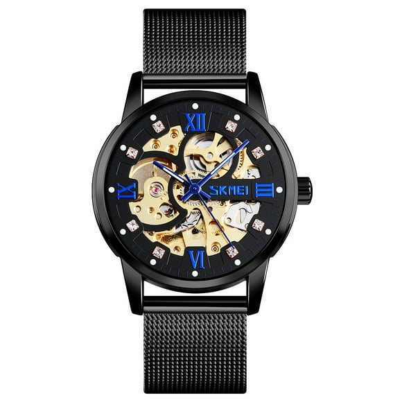 EGNMCR Automatic Mechanical Watch Mesh Belt Gear Mechanical Men's Watch Mechanical watch