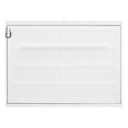 Newest Queen Size Murphy Bed Wall Bed with Cabinet, White - Space Saving Foldable Bed for Small Rooms, Plywood Frame