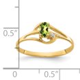 thumbnail image 3 of Primal Gold 14 Karat Yellow Gold 5x3mm Oval Peridot and Diamond Ring, 3 of 5