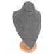 thumbnail image 5 of Soporte de exhibición de collares, soporte de busto de joyería de madera elegante multiusos para el hogar, tienda de joyería, feria comercial, gris, 5 of 5