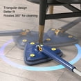 thumbnail image 3 of Telescopic Long Handle Cleaning Mop, Automatic Water Squeezing 360 Degree Rotatable Triangular Mop, Multi Functional Cleaning Tool for Wall Ceiling Corner, 3 of 7