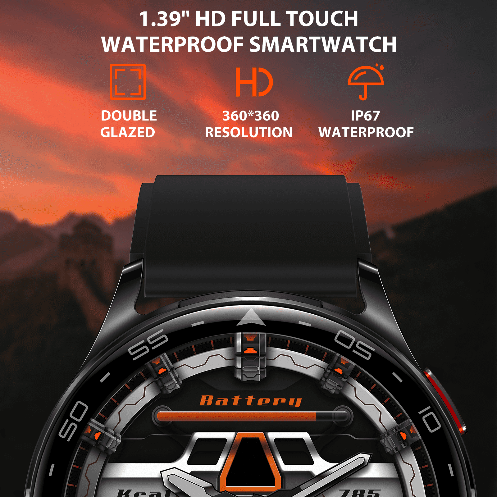 Jelloo Smart Watches for Men Women, with Earbuds Bluetooth Call 1.39" HD Screen Outdoor Sport Smartwatch, 100+ Sport Modes Fitness Tracker, for iPhone Android