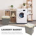 thumbnail image 6 of Fabric Laundry Basket Large Hamper with Lid Foldable Baskets Space Saving Child, 6 of 6