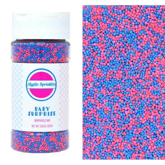 Mystic Sprinkles Baby Surprise Nonpareils 3.8 Ounce Bottle