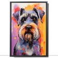 thumbnail image 2 of Standard Schnauzer Canvas Wall Art Famous Oil Paintings Monets Watercolor Dog Canvas Funny Dog Canvas Floral Print Abstract Farmhouse Gallery Aesthetic Room Decor for Bedroom Bathroom, 2 of 6