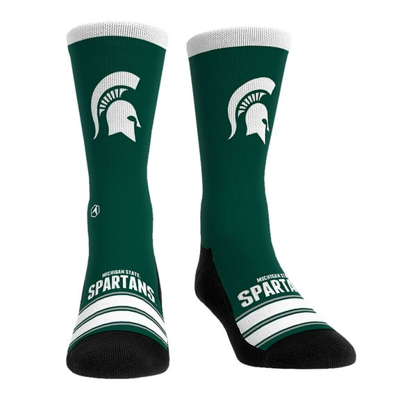 Unisex Rock Em Socks Michigan State Spartans Gametime Stripe-Crew Socks