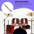 thumbnail image 4 of Dsseng Bâtons de Tambour et Brosses Instrument de Percussion Filaire Télescopique 2 Pcs Accessoires en Acier Inoxydable Batteur, 4 of 6