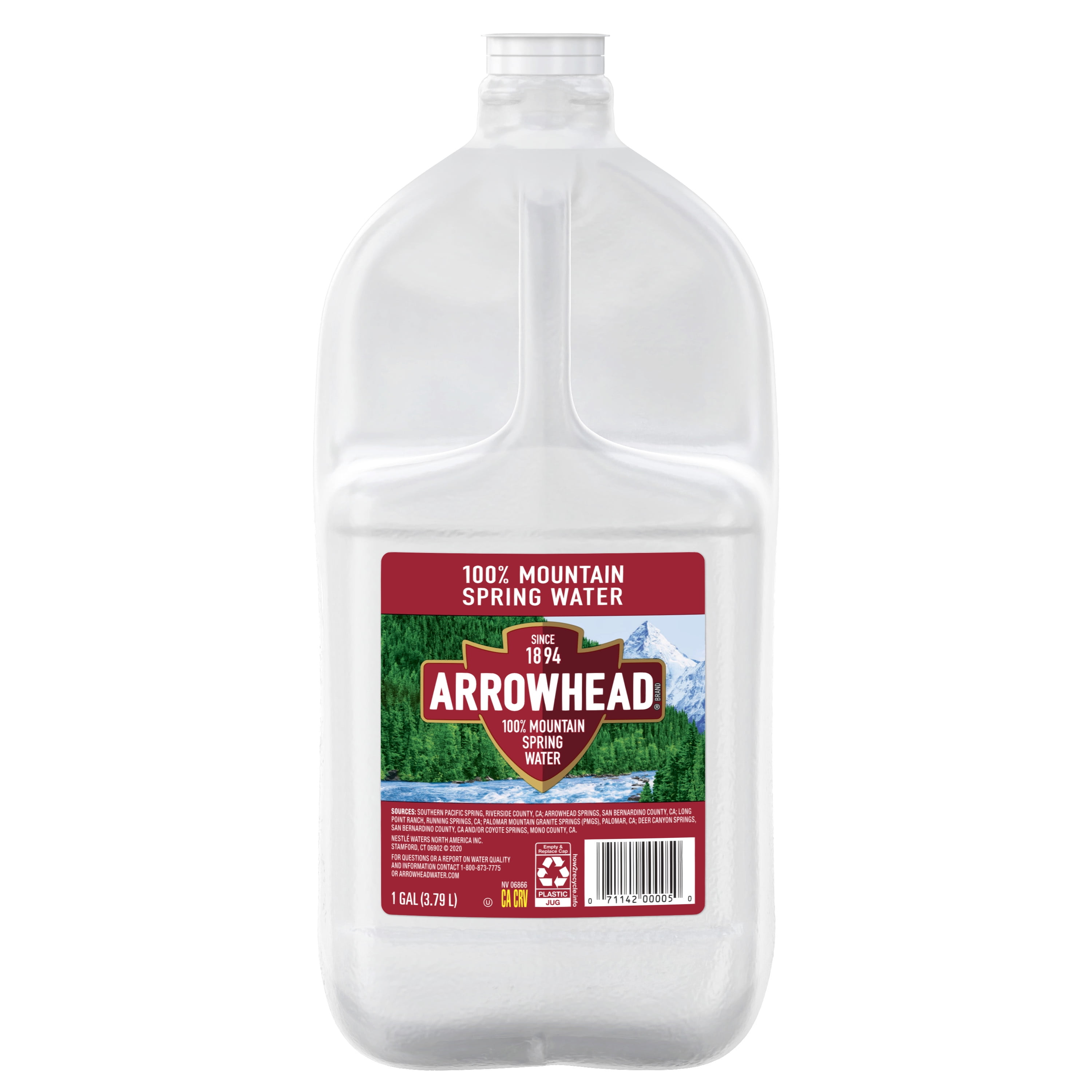 ARROWHEAD Brand 100 Mountain Spring Water, 1gallon plastic jug